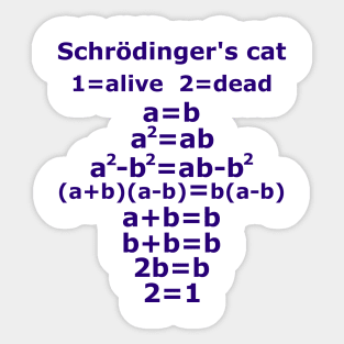 Physics nerd teacher saying Schrödinger's cat Sticker